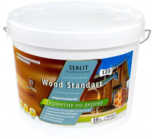Купить ГЕРМЕТИК - Sealit Wood Standart для профессиональных работ с деревянными домами 5 л в Южно-Сахалинске, Сахалинская область
