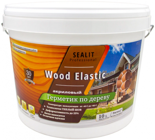 Купить ГЕРМЕТИК - Sealit Wood Elastic для работы с деревянными материалами 10 л в Южно-Сахалинске, Сахалинская область
