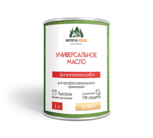 Приобрести ЦВЕТНОЕ УНИВЕРСАЛЬНОЕ МАСЛО WOOD & HOUSE Серия ПРОФИ в Южно-Сахалинске, Сахалинская область